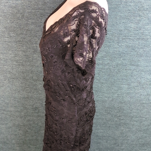 For Kitty Rescue! Blu Sage Tiered Lace Beaded Dress - Picture 8 of 13